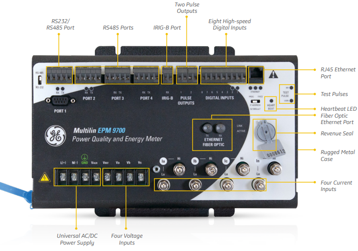 The EPM 9700 is a direct physical retrofit to EPM 9450/9650 Meters